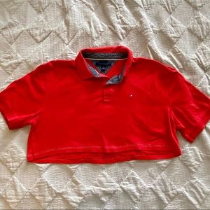 Tommy Hilfiger Vintage Shirt Hemmed into Crop Top